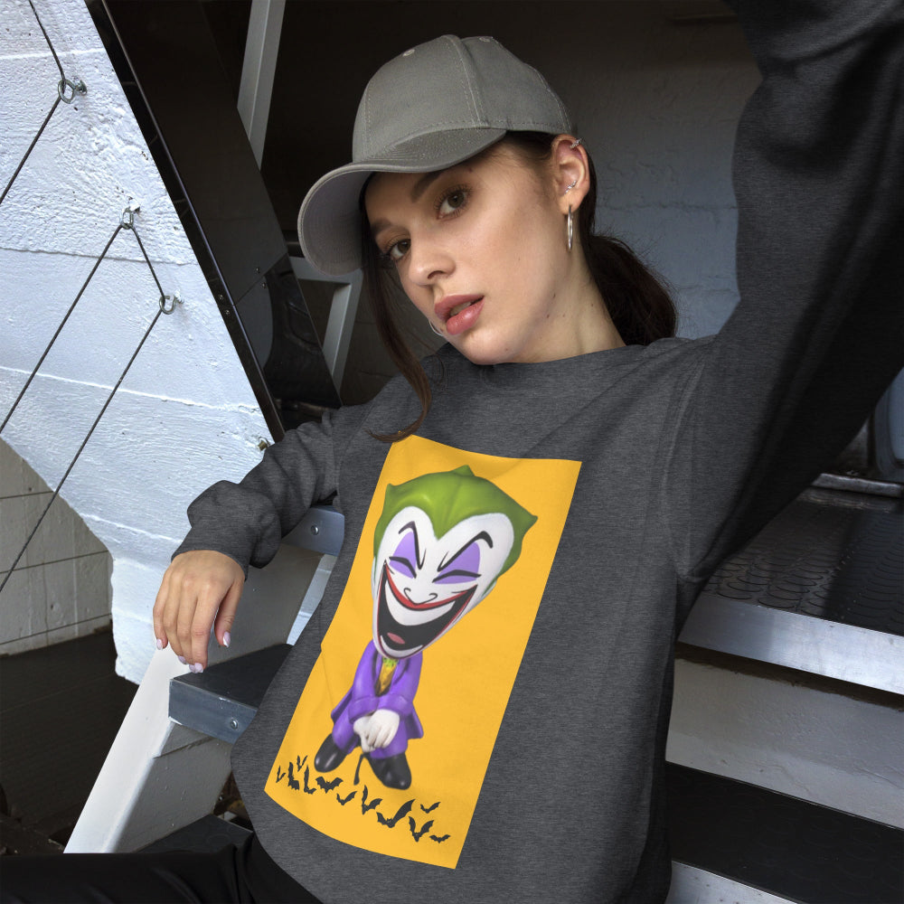 sweatshirt-pullover-comics-the-joker-purple-design-snapnote-streetwear-dark-heather-woman-front