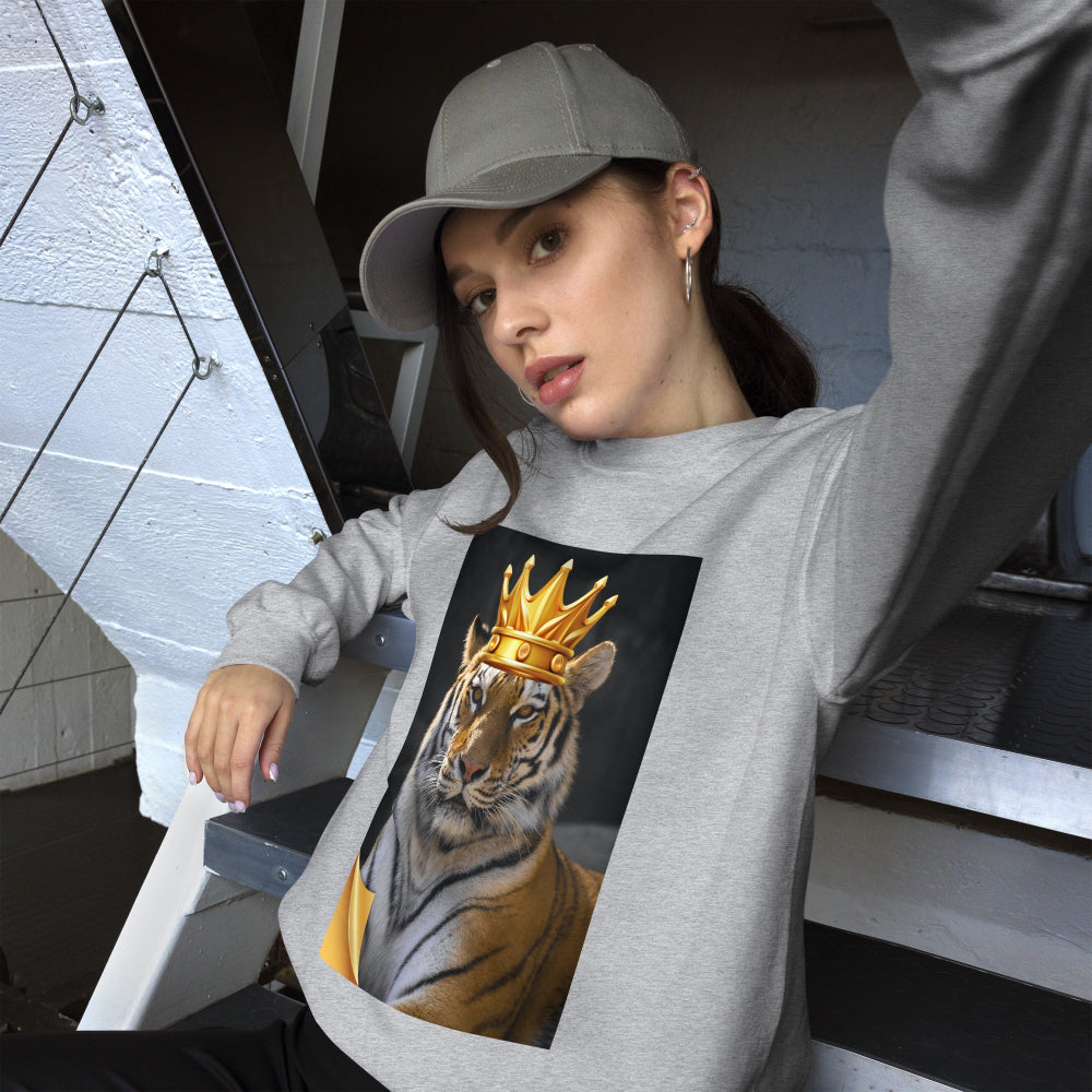 sweatshirt-pullover-crown-tiger-grey-design-snapnote-streetwear-sport-grey-woman-front