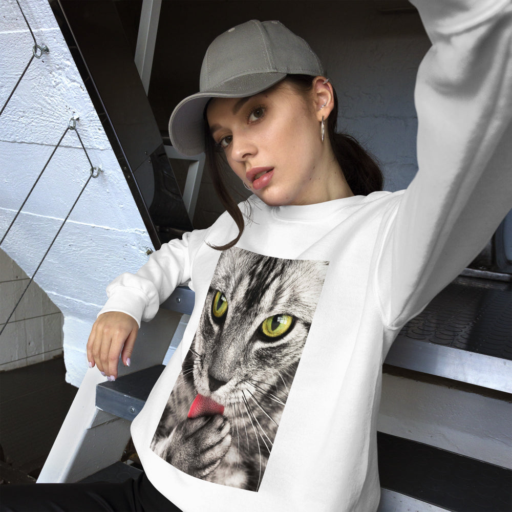 sweatshirt-pullover-cute-tabby-cat-pink-design-snapnote-streetwear-white-woman-front