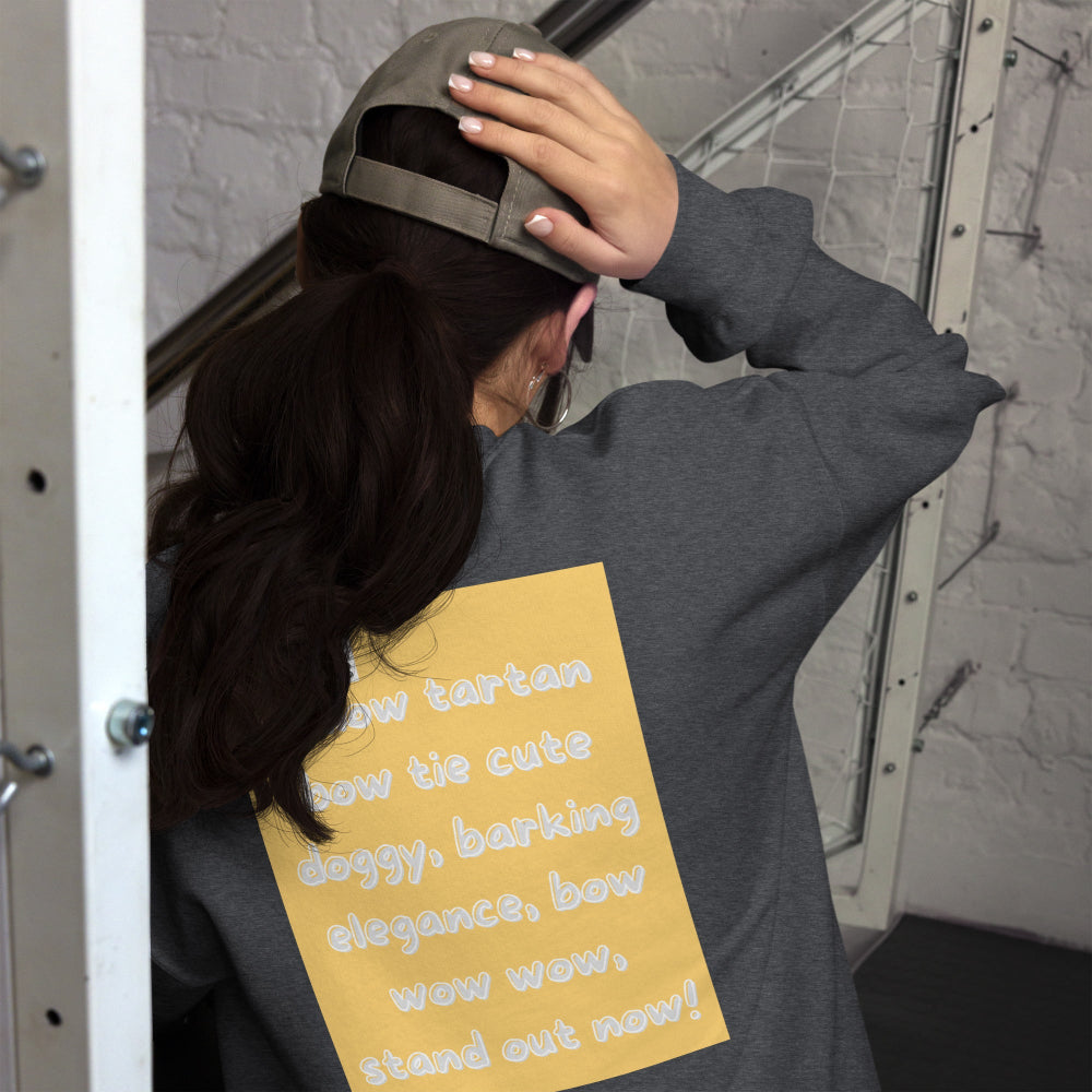 sweatshirt-pullover-elegant-doggy-yellow-design-snapnote-streetwear-dark-heather-woman-back