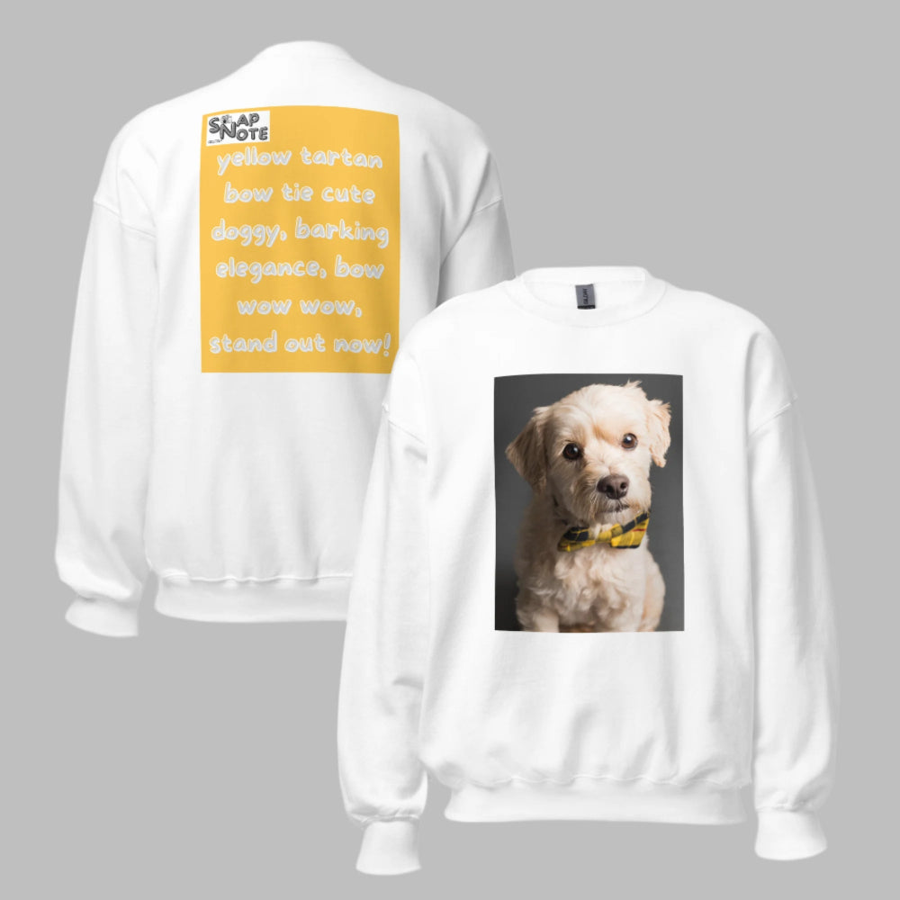 sweatshirt-pullover-elegant-doggy-yellow-design-snapnote-streetwear-white