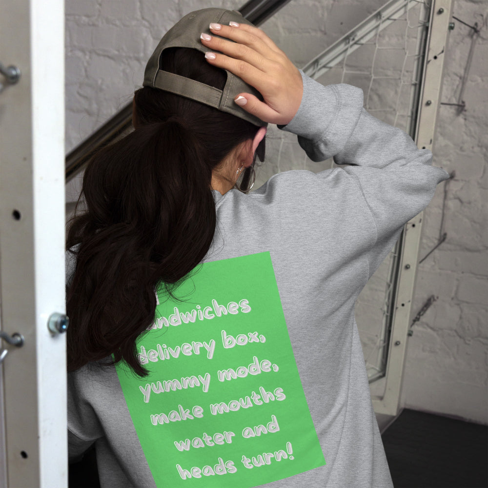 sweatshirt-pullover-fast-food-sandwiches-green-design-snapnote-streetwear-sport-grey-woman-back