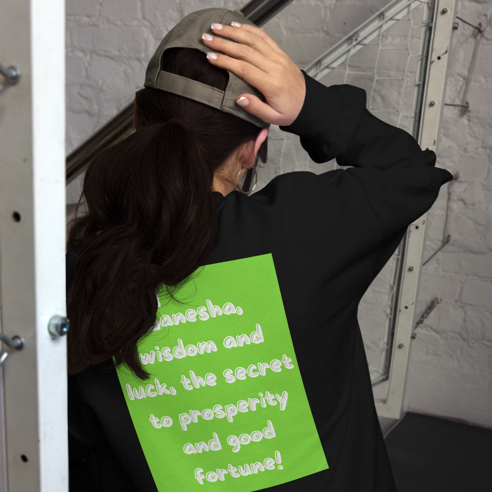sweatshirt-pullover-ganesha-bollywood-green-design-snapnote-streetwear-black-woman-back