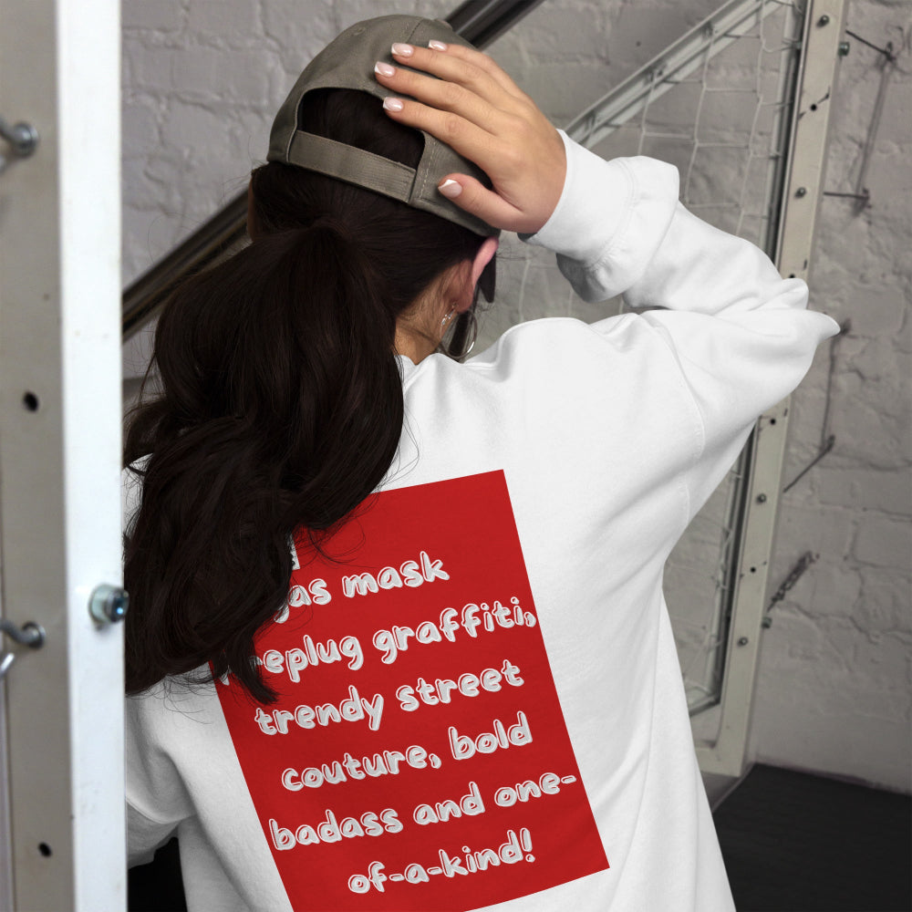 sweatshirt-pullover-gas-mask-graffiti-red-design-snapnote-streetwear-white-woman-back