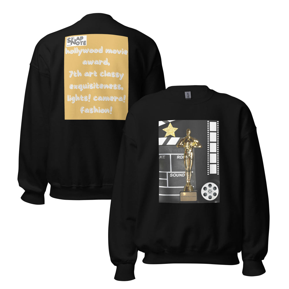 sweatshirt-pullover-hollywood-award-gold-design-snapnote-streetwear-black
