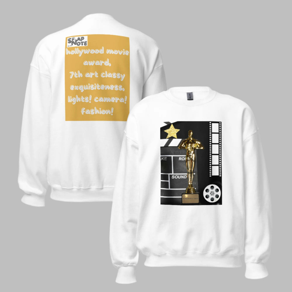 sweatshirt-pullover-hollywood-award-gold-design-snapnote-streetwear-white