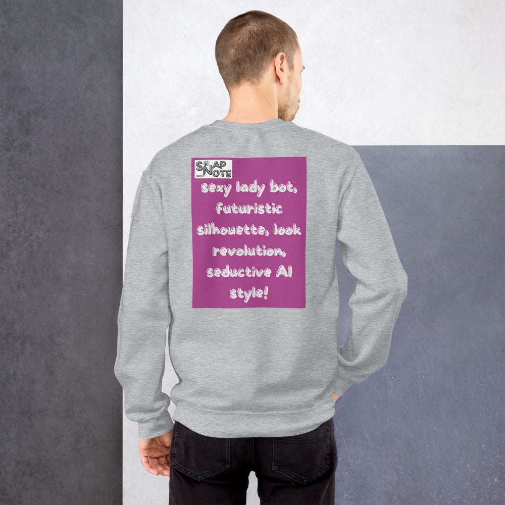 sweatshirt-pullover-lady-robot-pink-design-snapnote-streetwear-sport-grey-man-back