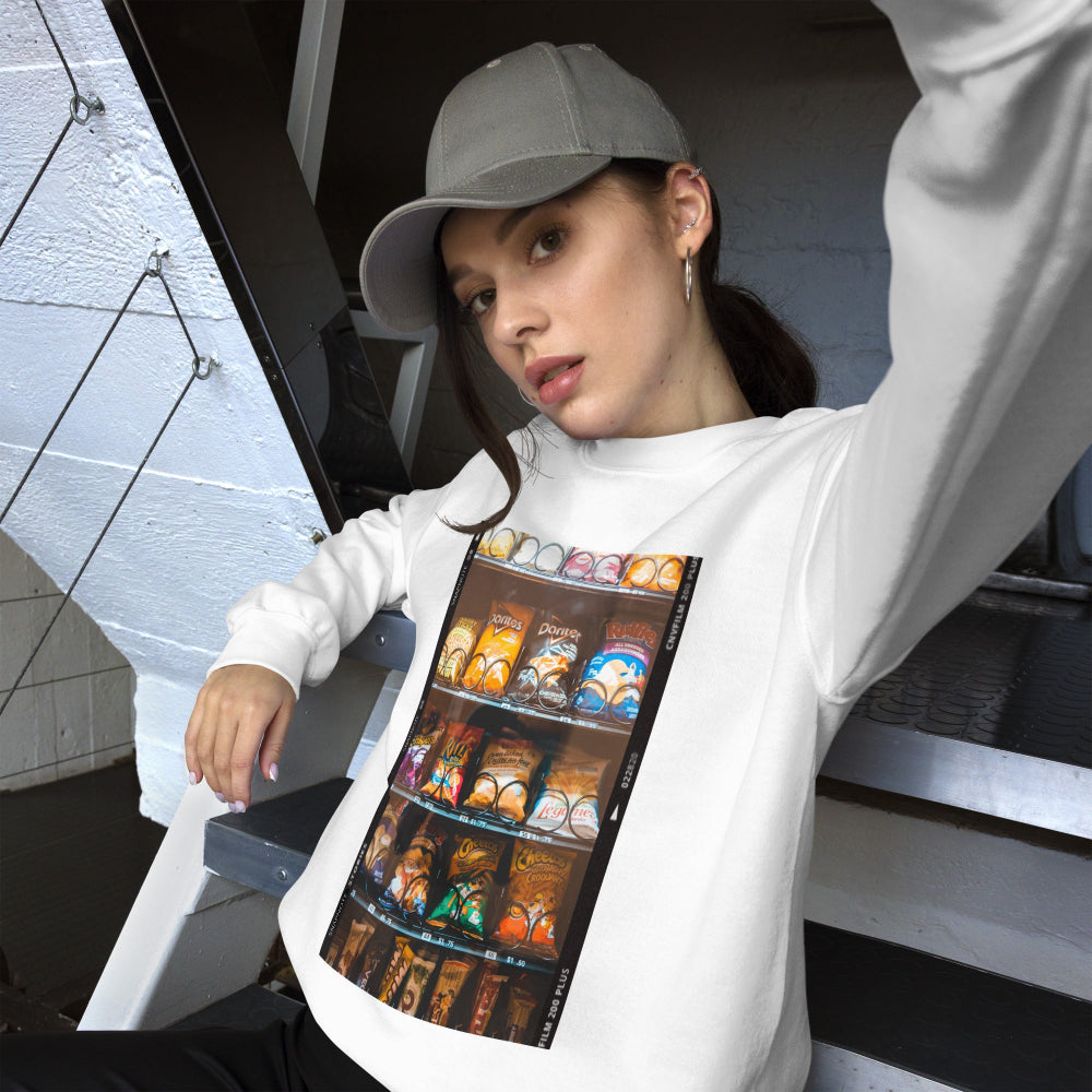 sweatshirt-pullover-vending-machine-blue-design-snapnote-streetwear-white-woman-front