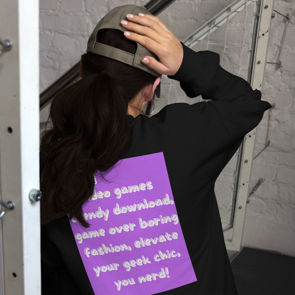 sweatshirt-pullover-video-game-purple-design-snapnote-streetwear-black-woman-back