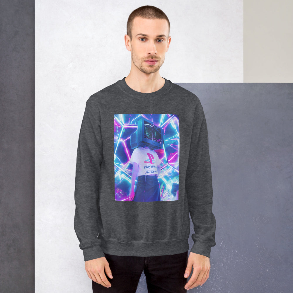 sweatshirt-pullover-video-game-purple-design-snapnote-streetwear-dark-heather-man-front