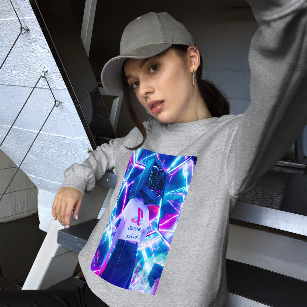 sweatshirt-pullover-video-game-purple-design-snapnote-streetwear-sport-grey-woman-front