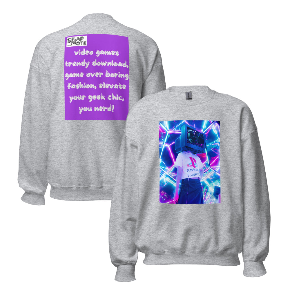 sweatshirt-pullover-video-game-purple-design-snapnote-streetwear-sport-grey