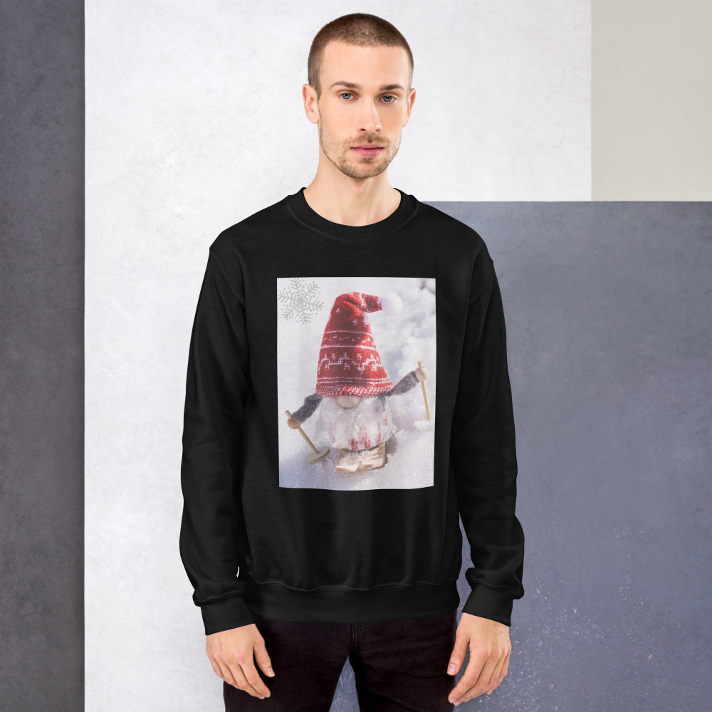 sweatshirt-pullover-xmas-elf-snow-ski-red-design-snapnote-streetwear-black-man-front