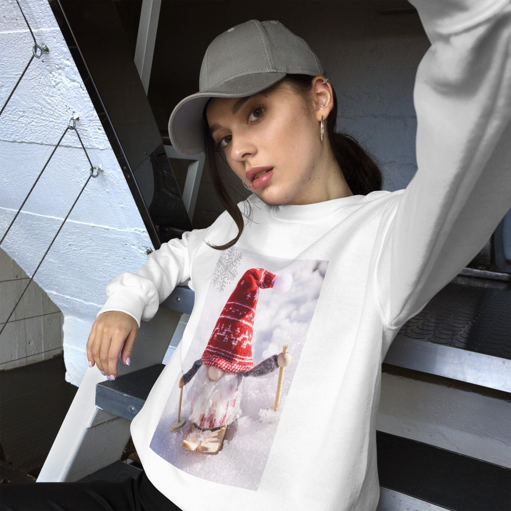 sweatshirt-pullover-xmas-elf-snow-ski-red-design-snapnote-streetwear-white-woman-front