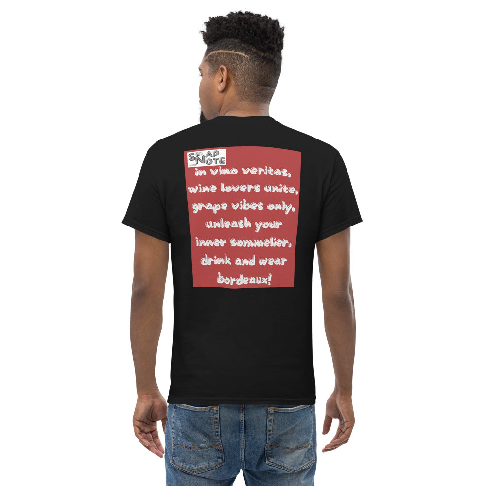 t-shirt-classic-graphic-bordeaux-bottles-maroon-design-snapnote-streetwear-black-man-back