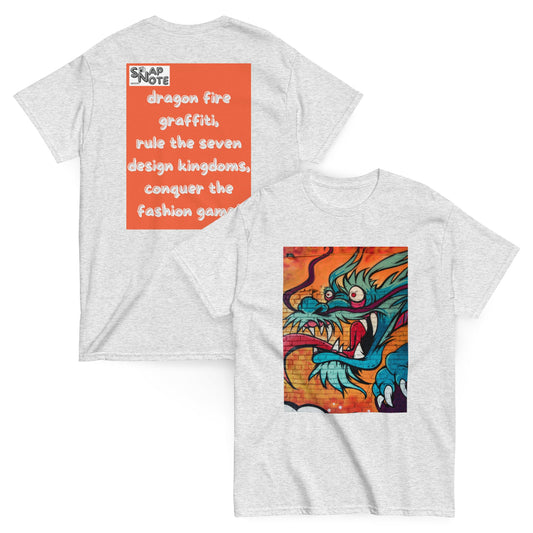 t-shirt-classic-graphic-dragon-graffiti-orange-design-snapnote-streetwear-ash