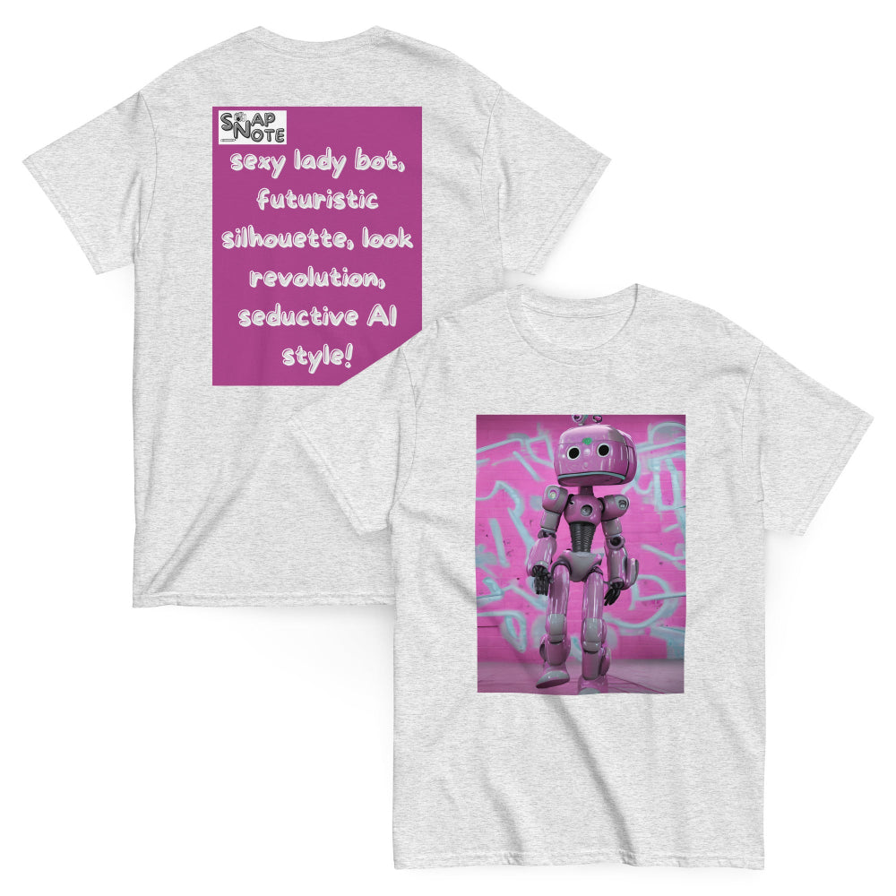 t-shirt-classic-graphic-lady-robot-pink-design-snapnote-streetwear-ash