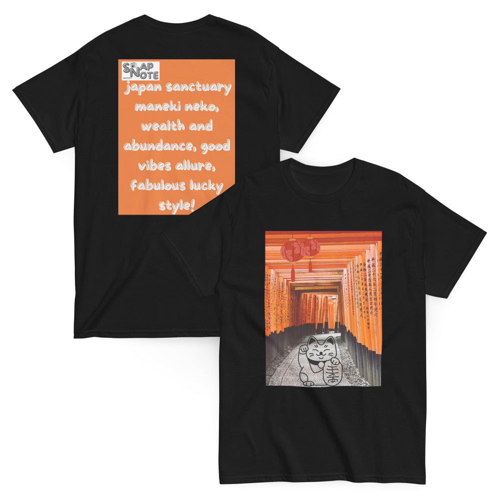 t-shirt-classic-graphic-maneki-neko-japan-orange-design-snapnote-streetwear-black