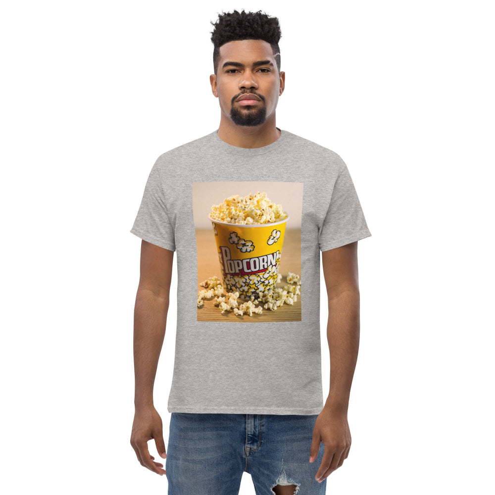 t-shirt-classic-graphic-movie-night-popcorn-red-design-snapnote-streetwear-sport-grey-man-front