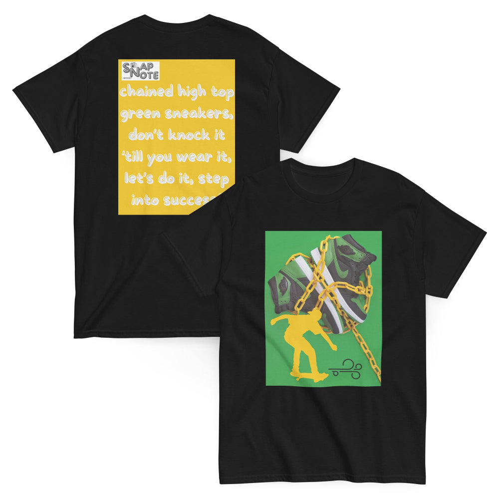 t-shirt-classic-graphic-skateboard-sneakers-yellow-design-snapnote-streetwear-black