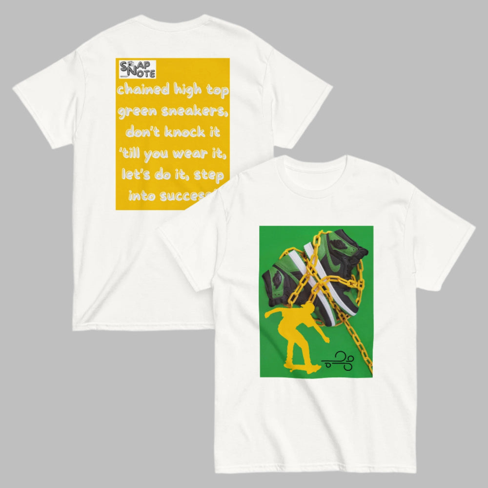 t-shirt-classic-graphic-skateboard-sneakers-yellow-design-snapnote-streetwear-white