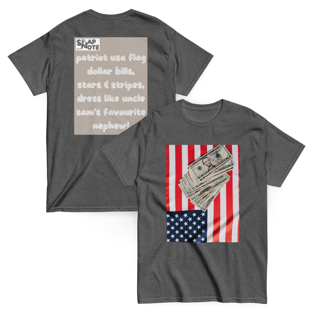 t-shirt-classic-graphic-usa-flag-dollars-beige-design-snapnote-streetwear-dark-heather