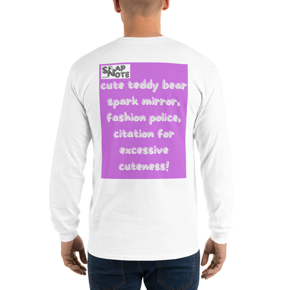 t-shirt-long-sleeves-cute-teddy-bear-pink-design-snapnote-streetwear-white-man-back