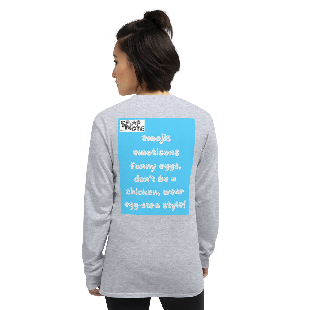 t-shirt-long-sleeves-emoji-emoticon-blue-design-snapnote-streetwear-sport-grey-woman-back