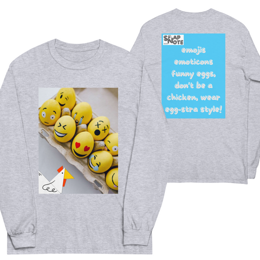 t-shirt-long-sleeves-emoji-emoticon-blue-design-snapnote-streetwear-sport-grey