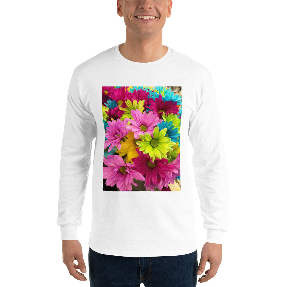 t-shirt-long-sleeves-hippie-flowers-green-design-snapnote-streetwear-white-man-front