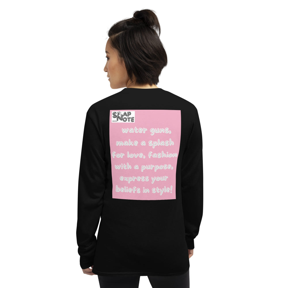 t-shirt-long-sleeves-peace-and-love-pink-design-snapnote-streetwear-black-woman-back