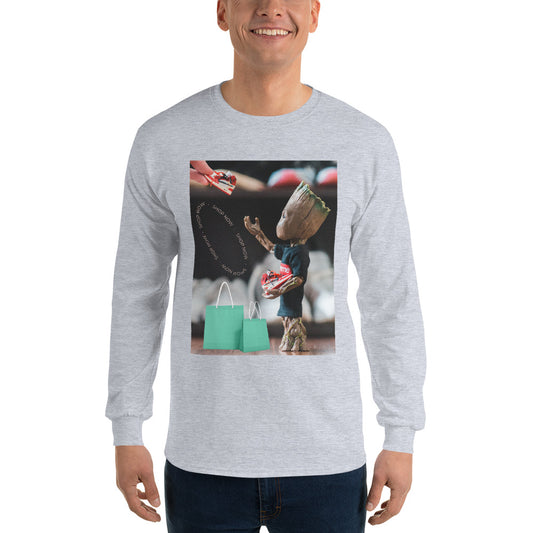 t-shirt-long-sleeves-superhero-shopping-blue-design-snapnote-streetwear-sport-grey-man-front