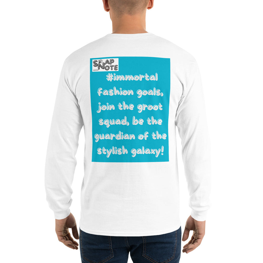 t-shirt-long-sleeves-superhero-shopping-blue-design-snapnote-streetwear-white-man-back